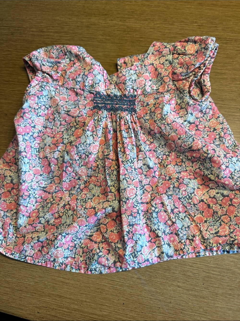 Bonpoint Pink Floral Cotton Girls Top